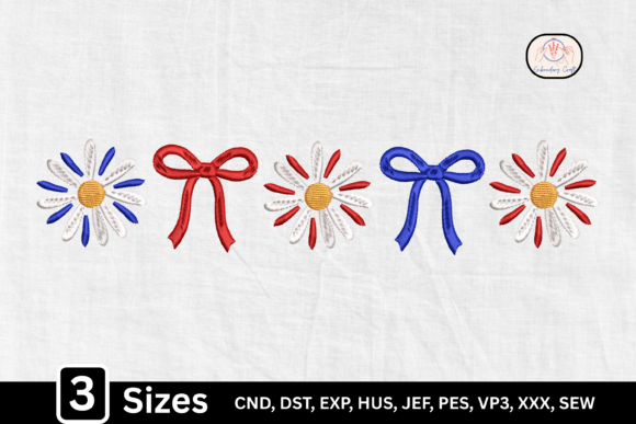 4th of July USA Patriotic Daisy Bow Review