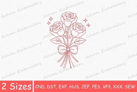 Beautiful Rose Bouquet Embroidery Design Review for Boutique Projects