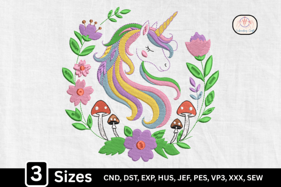 Cottagecore Mushrooms Unicorn Embroidery Design Review