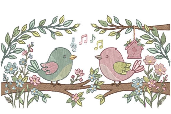 Cute Spring Birds Embroidery Design Review