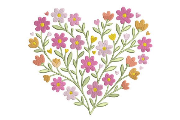 Floral Heart Embroidery Design Review for Etsy and Small Shop Use