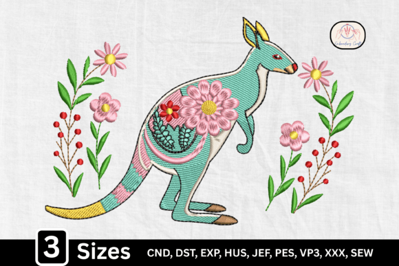 Floral Kangaroo Folk Art Embroidery Design Review