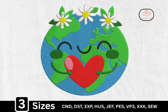 Groovy Floral Kawaii Planet Earth Globe Review for Seasonal Embroidery