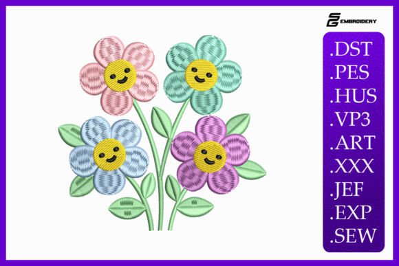 Happy Smiley Flowers Spring Embroidery Review