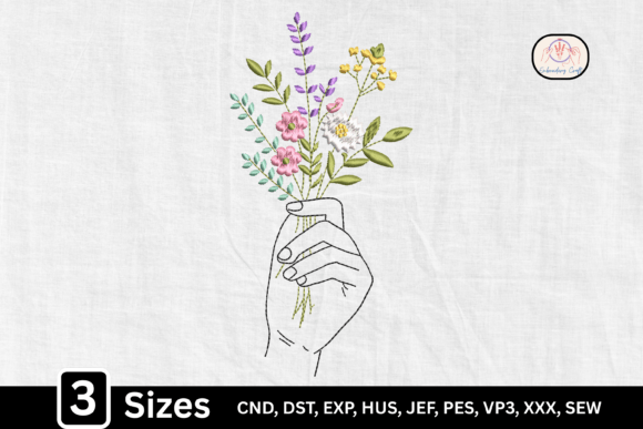 Line Art Floral Bouquet in Hand Review for Craft Fair Success