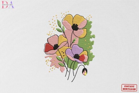 Modern Abstract Floral Bloom Embroidery Design Review