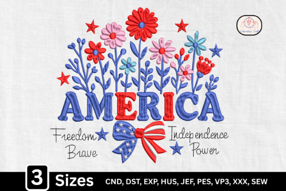 Patriotic Freedom Wildflower America Embroidery Design Review