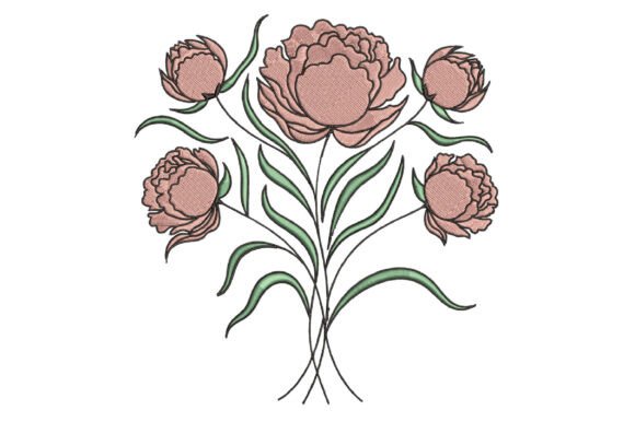 Peony Flowers Embroidery Design: A Timeless Addition to Your Craft Collection
