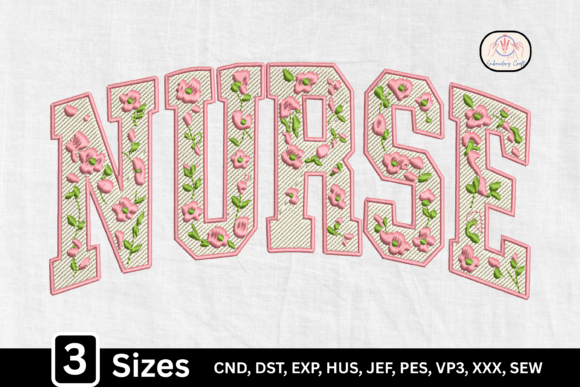 Pink Flower Medical Nurse Embroidery Design Review for Craft Fair Success