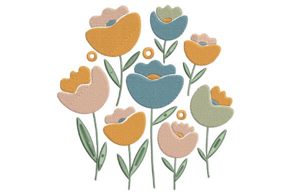 Retro Floral Embroidery Design: A Timeless Addition to Your Craft Collection