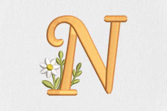 The Letter N is Feathered and Leafy: A Seasonal Embroidery Design Review
