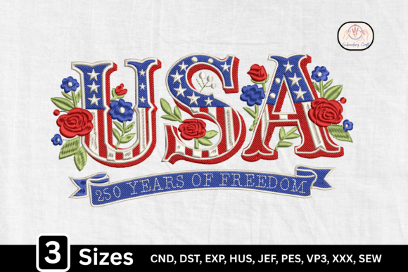 USA 250 Years of Freedom Embroidery Design Review