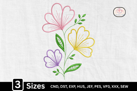 Whimsical Line Art Flower Review for Personalized Embroidery Gifts