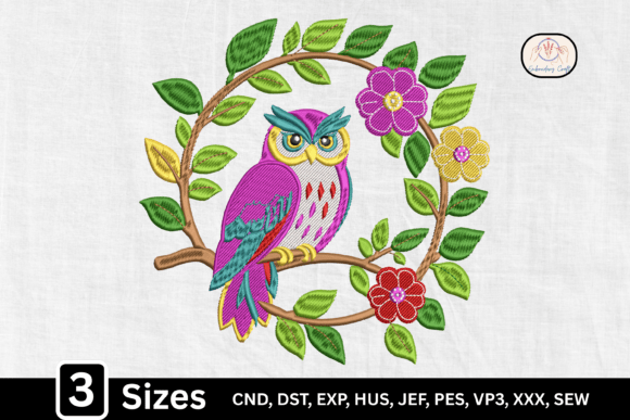 Wreath Bird Floral Owl: A Seasonal Embroidery Design Review